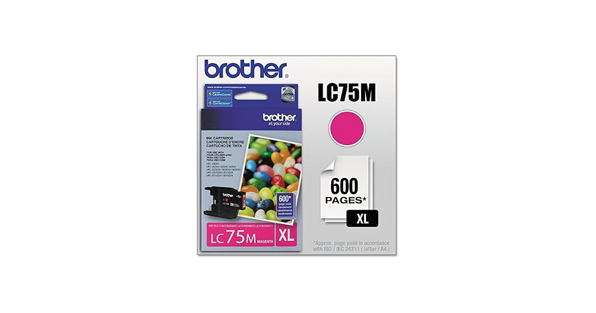 Brother® LC75M High-Yield Magenta Ink Cartridge
