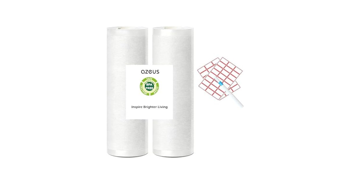 AZEUS Vacuum Sealer Rolls, 2 Sizes