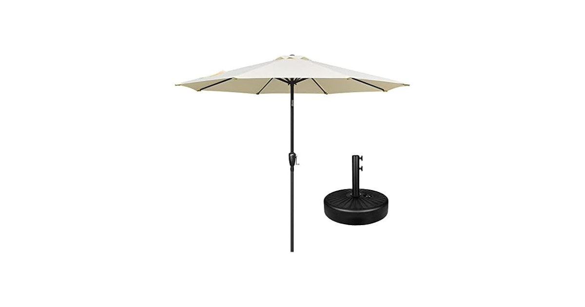 Simple Deluxe 9 FT Patio Umbrella with Stand