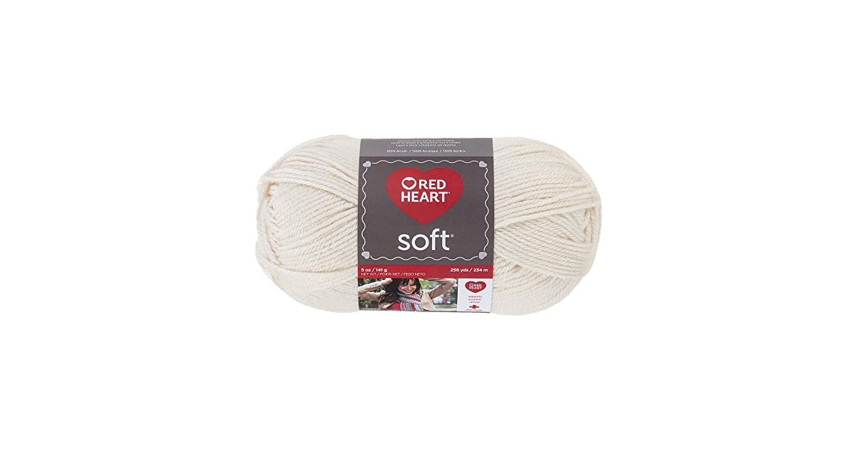 RED HEART Soft Yarn, Off-White