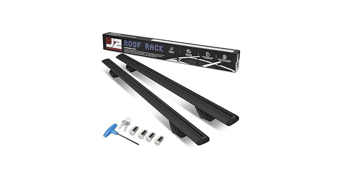J2 Engineering J2-RR-135-BK Pair of 55" Aluminum Roof Rack Cross Bars