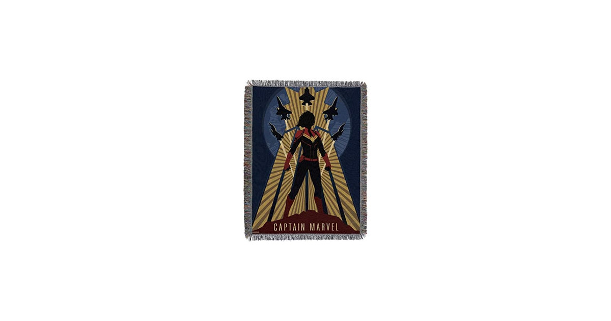 Captain Marvel Woven Tapestry Blanket