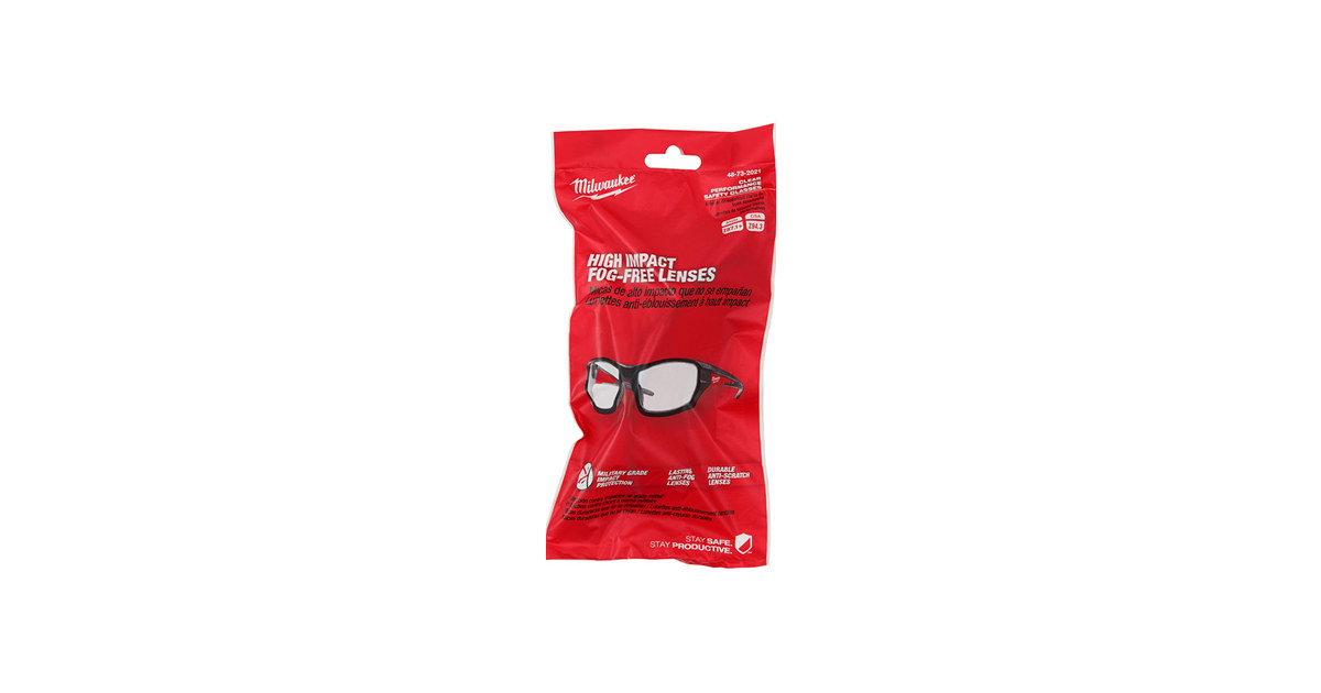 Milwaukee 48-73-2021 Clear Safety Glasses 1 or 2 Pair