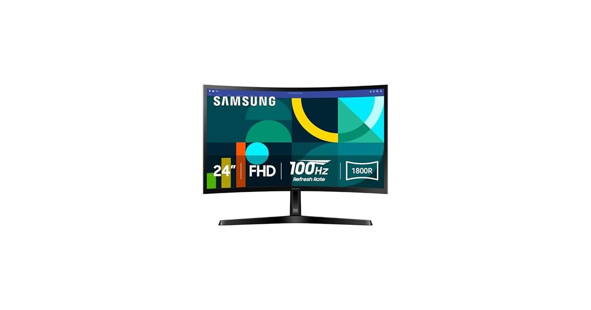 (NEW) Samsung 24" Essential S3 Series FHD Curved Computer Monitor