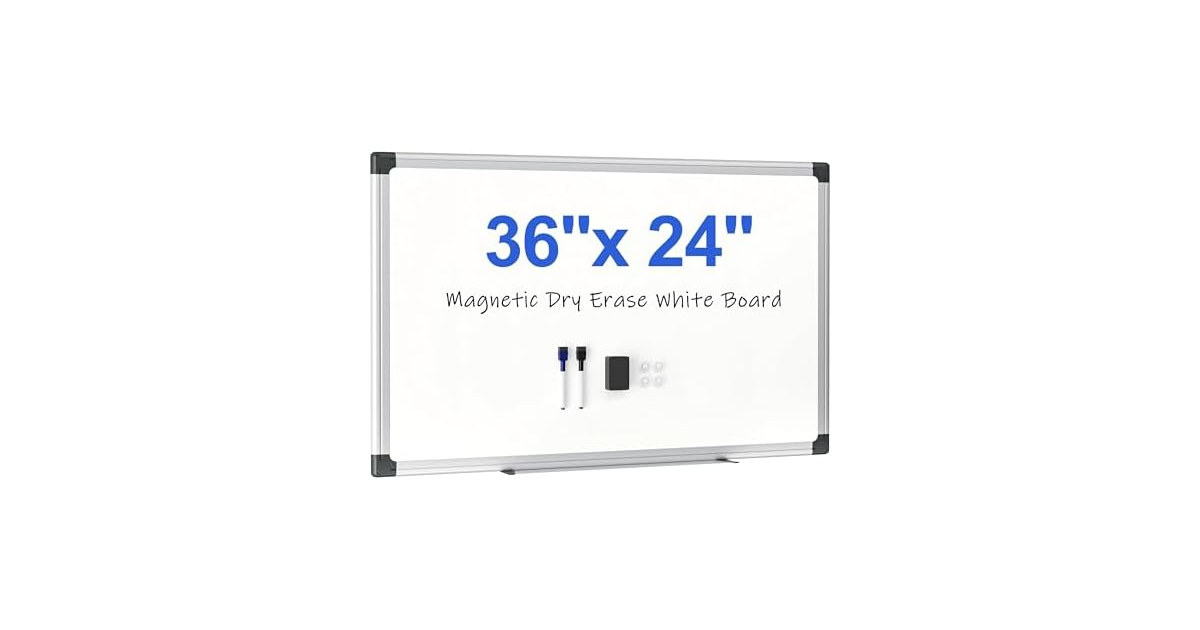 Scribanx Magnetic Dry Erase Board 36 24