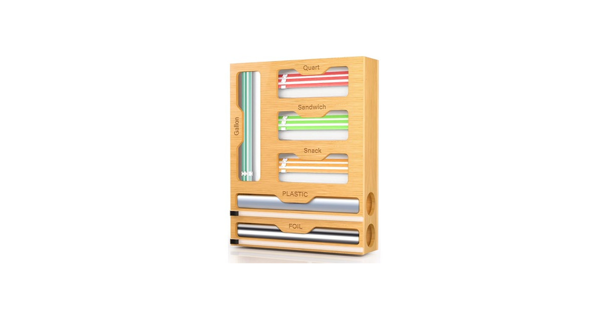 Bag Organizer & Plastic Wrap Dispenser