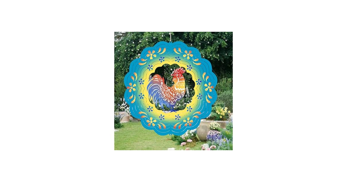 Wind Spinners Outdoor: Metal Garden Ornament - 12"