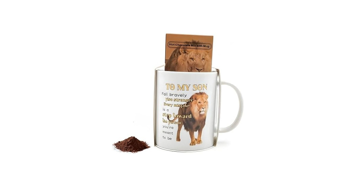To My Son Lion Mug Funny Cup with Hot