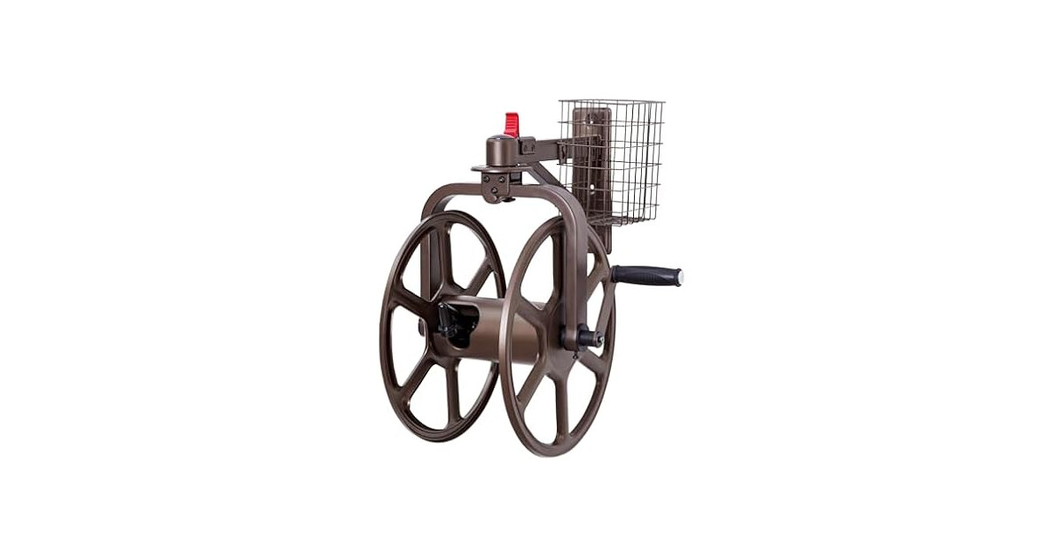 Liberty Garden Single Arm Hose Reel, Bronze