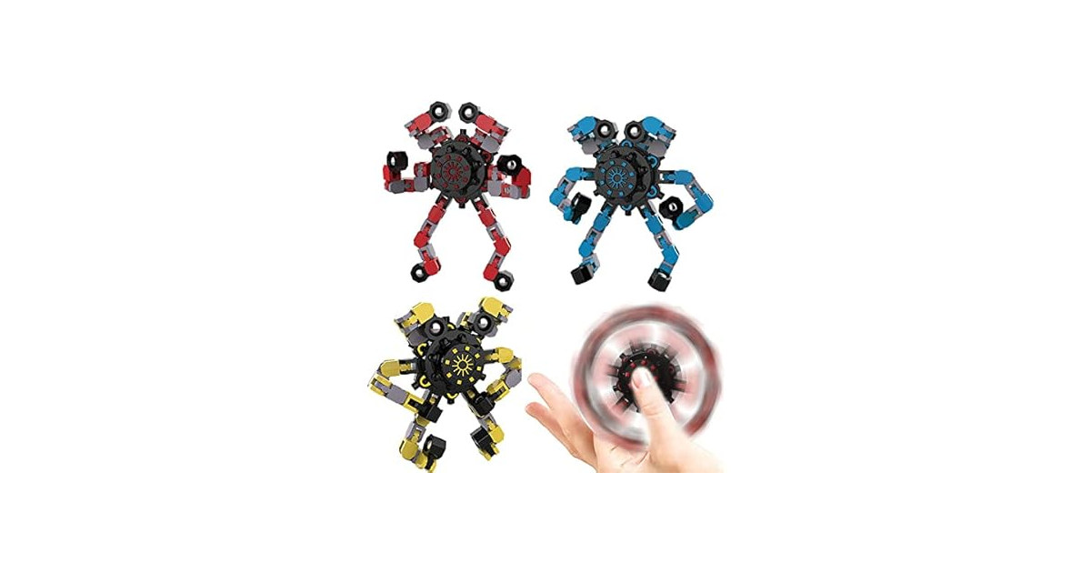 YIZER Transformable Fidget Spinners 3Pk