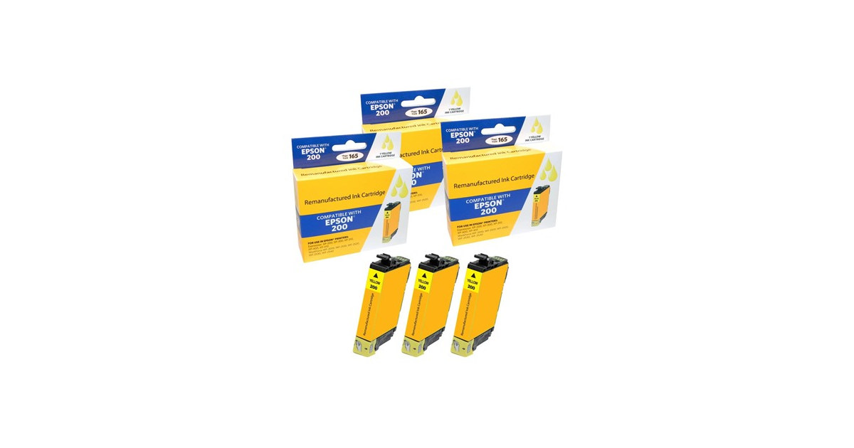 Compatible Epson 200 Ink Cartridge Combo Pack (3 Yellow)
