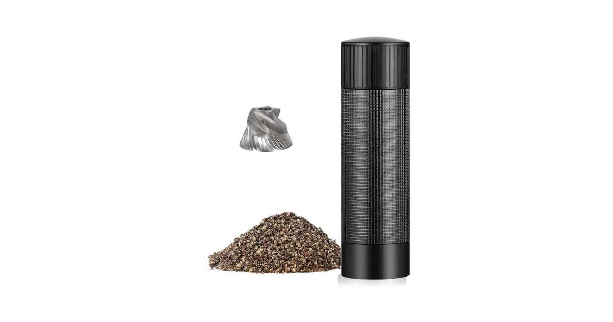 Aluminum Pepper Mill, Adjustable Manual