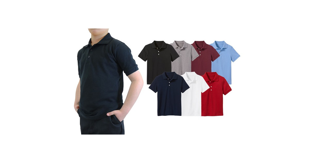 Boys 3PK Short Sleeve Uniform Polo
