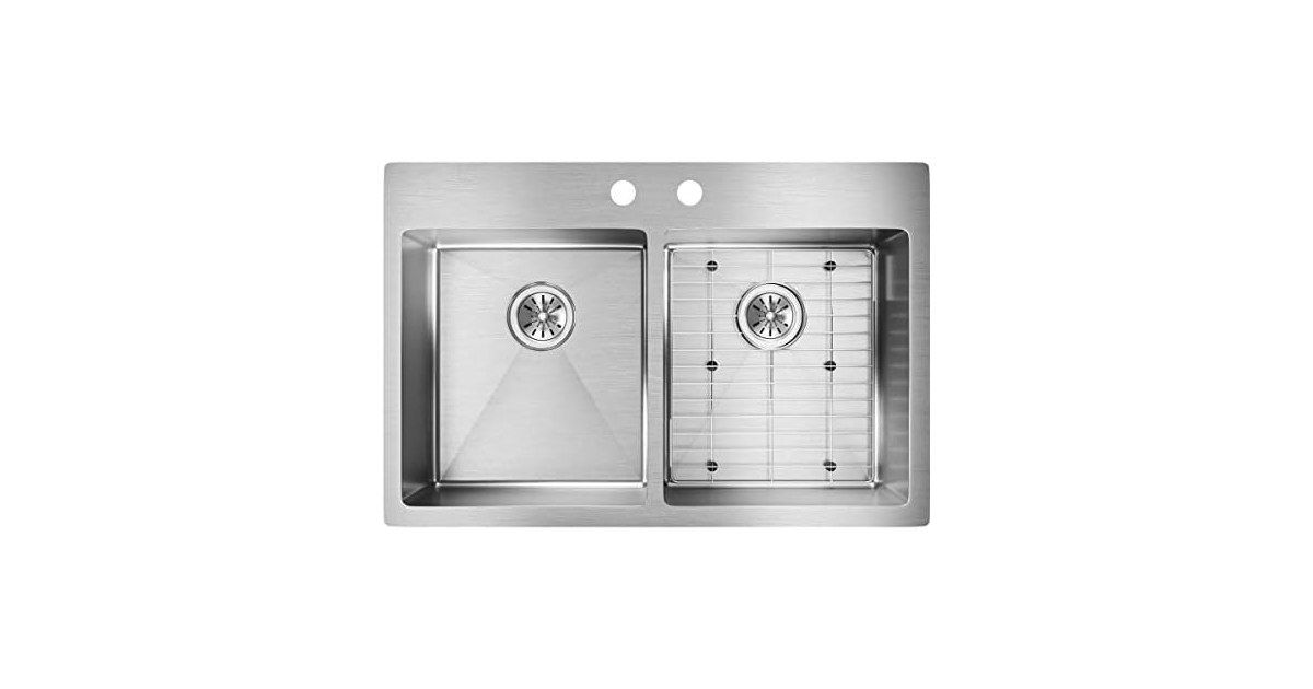 Elkay Crosstown 18 Gauge 2-Hole Equal Double Bowl Kit
