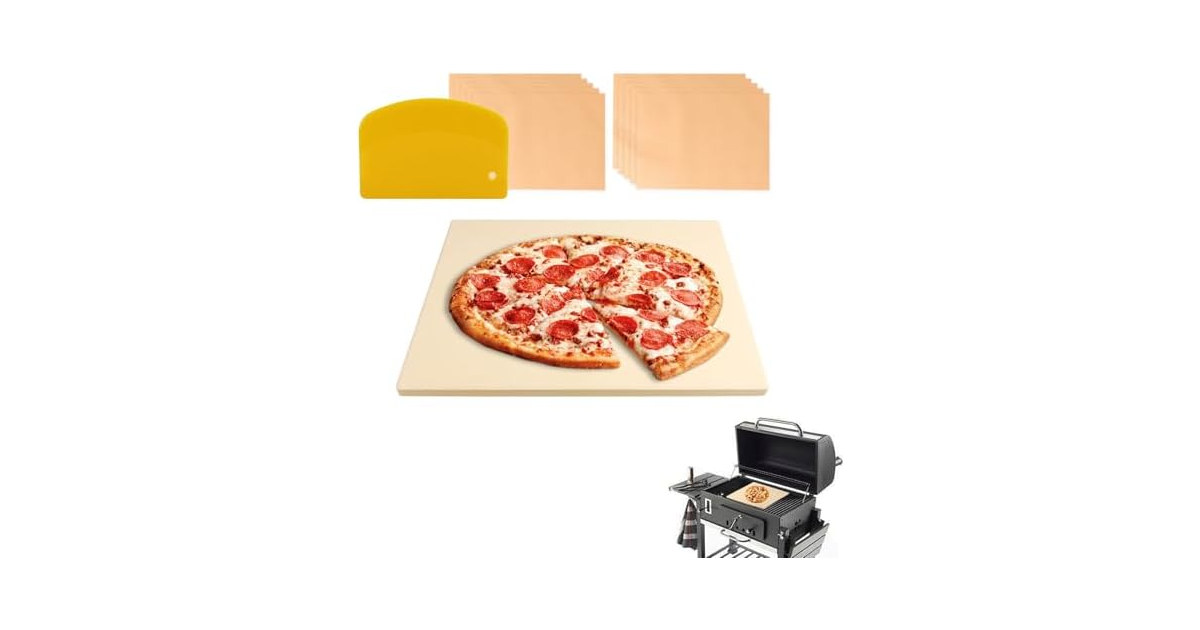 MAXTBEE 15x12 Inch Rectangle Pizza Stone