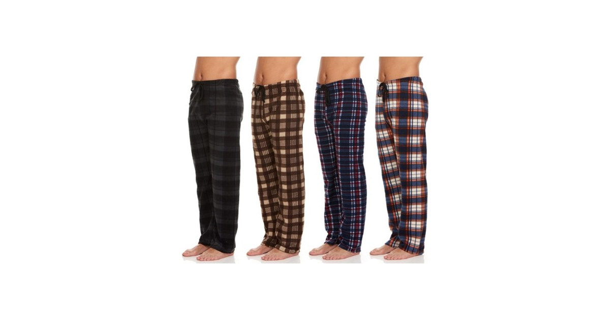 (4-Pack) Men's Micro Fleece Pajama Pants