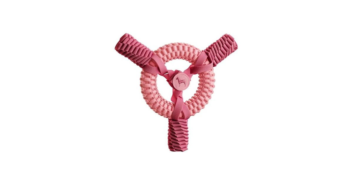 NOAH & PAW Luxury Dog Toy, TPU- Boat Wheel, Pink