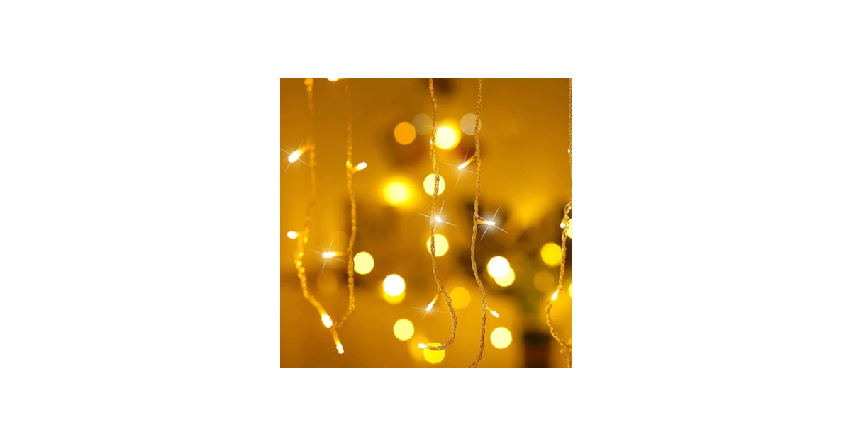 SonicGrace Icicle LED Light Strip – 10ft, 180 Lights