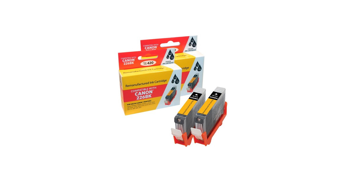 Compatible Canon PGI-225 Black Ink Cartridge (2 Pack)