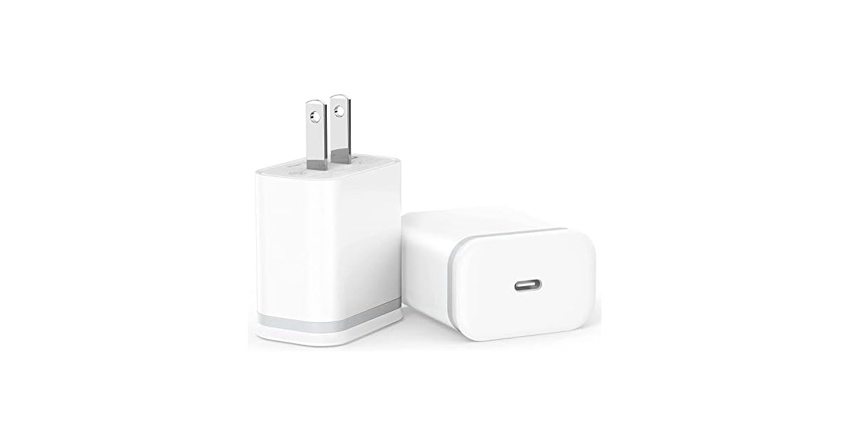 LUOATIP 20W USB-C Charger Block 2-Pack