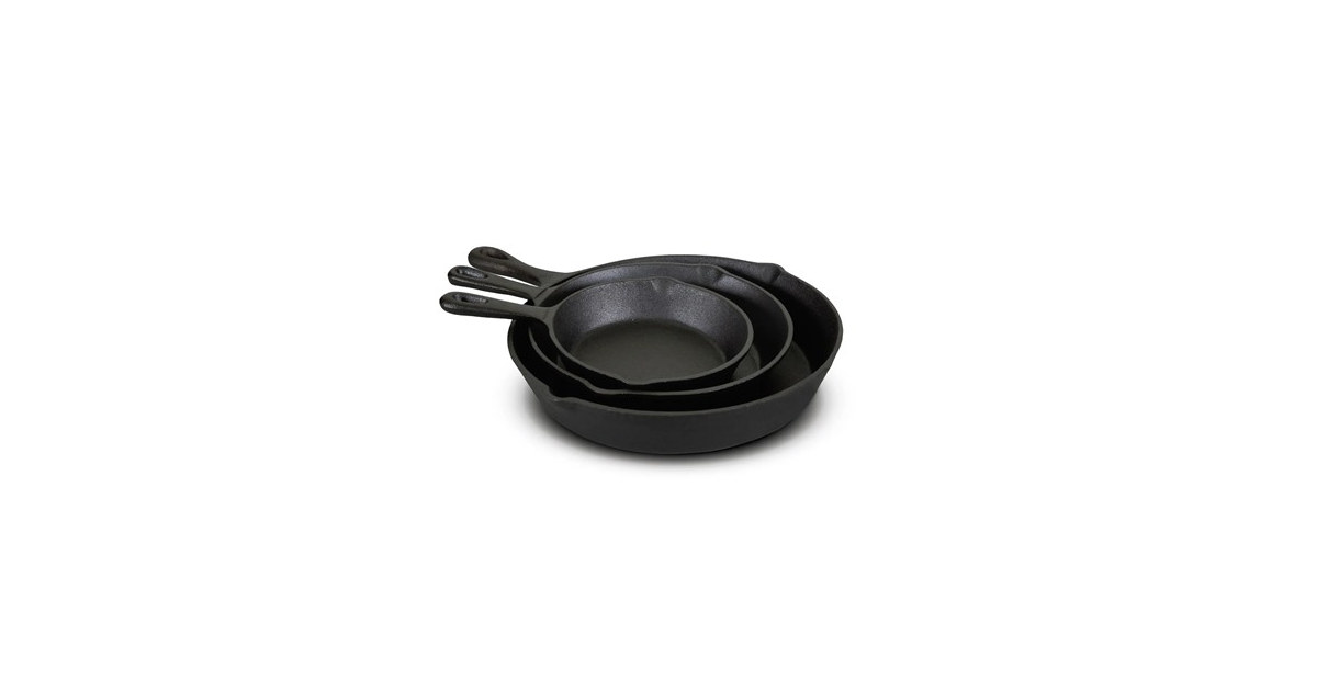 Jim Beam Cast Iron 3 Piece Skillet