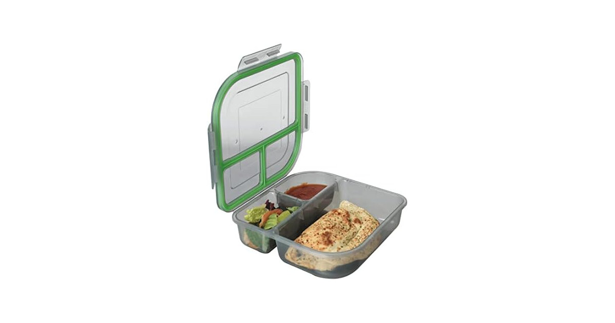 MyGo Container Small To-Go 3-Compartment Food Container