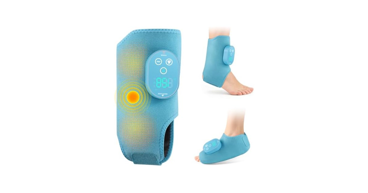 DeMoce Heated Ankle Wrap with Massage