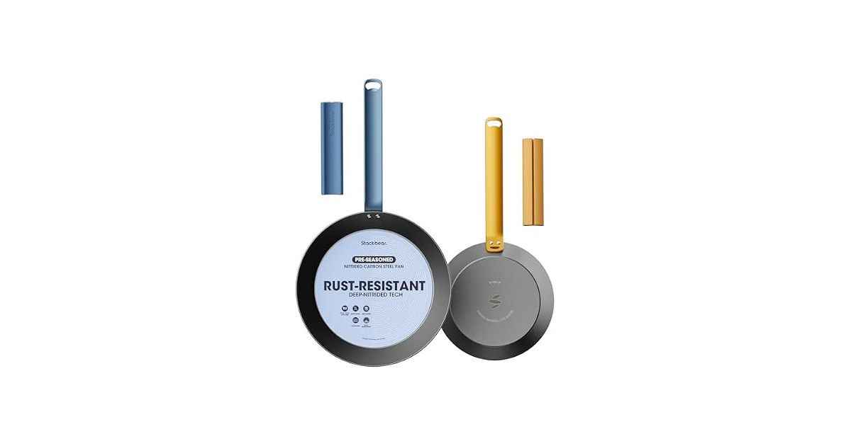 stackbear Carbon Steel Frying Pan Set