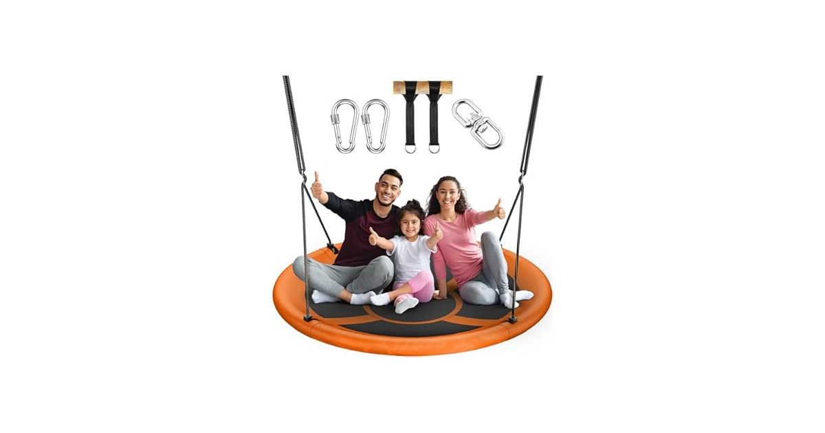 Everyfun 43" Saucer Tree Swing for Kids Adult