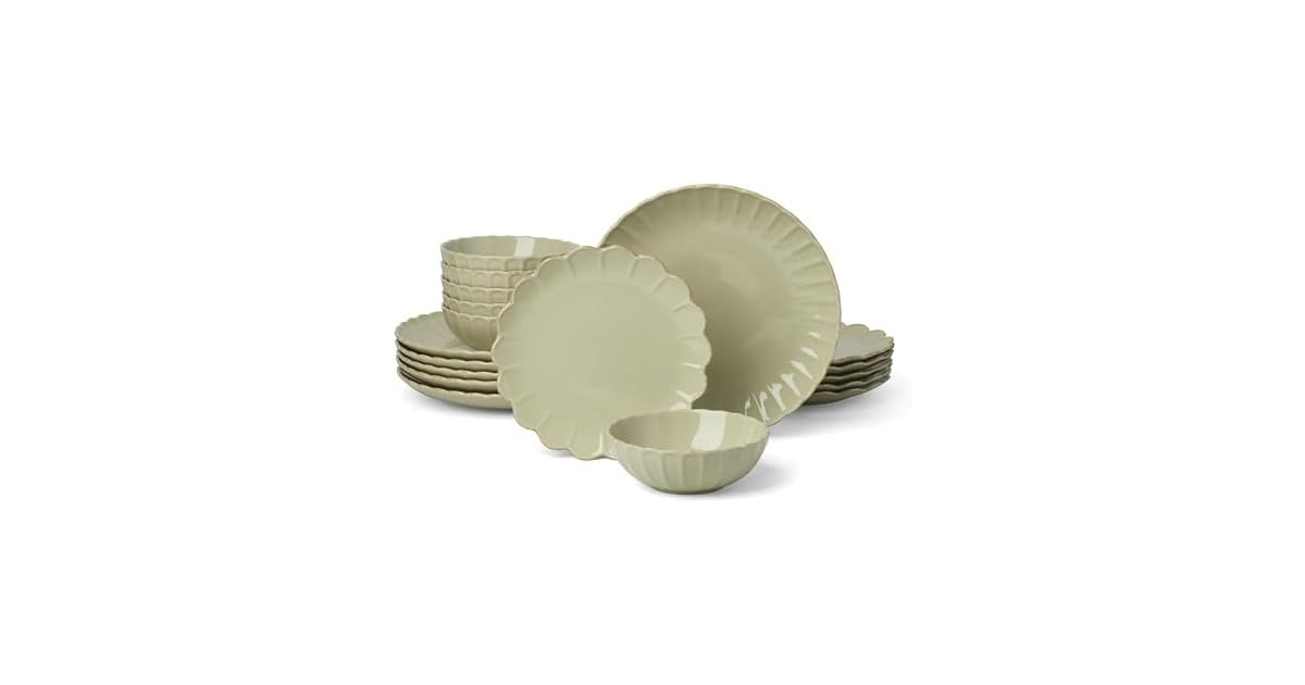 Lenox French Perle Scallop 18-Piece Dinnerware Set for 6