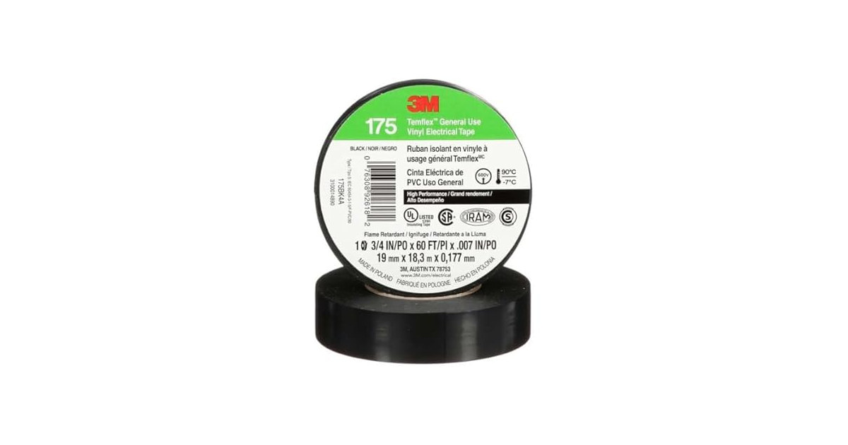 3M TEMFLEX Vinyl Electrical Tape 175