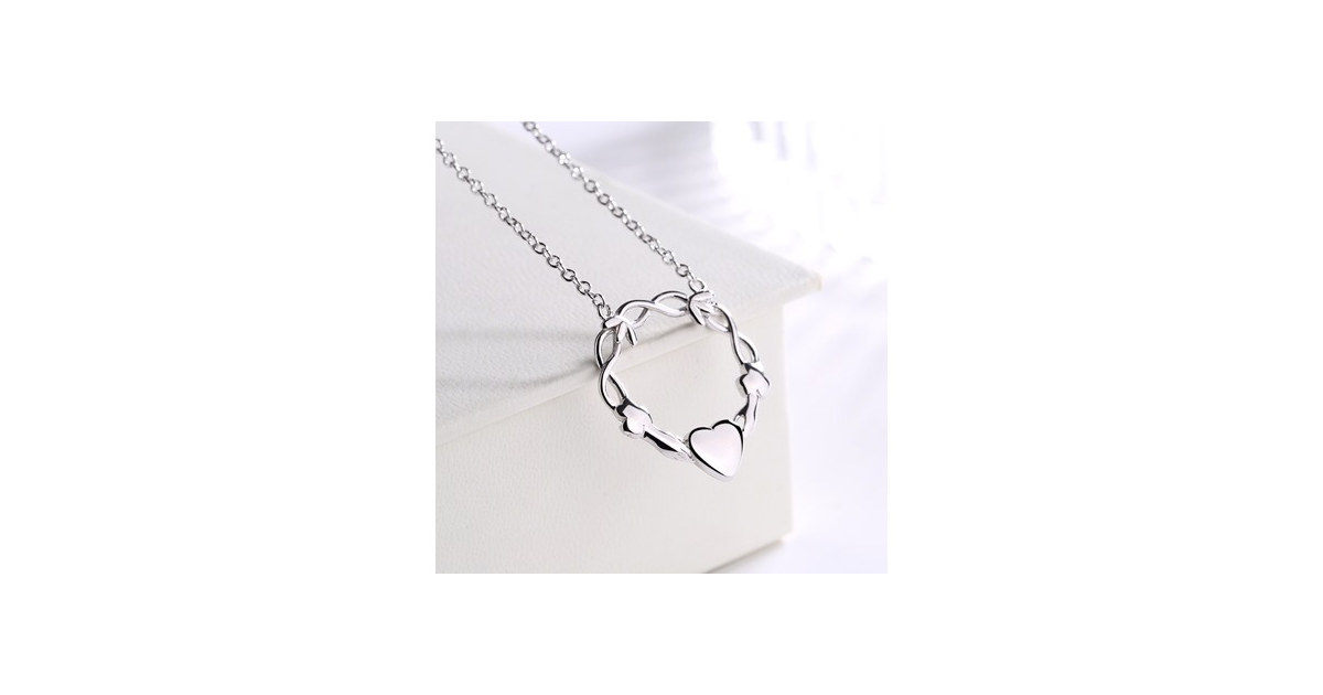 Sterling Infinity Heart Necklace