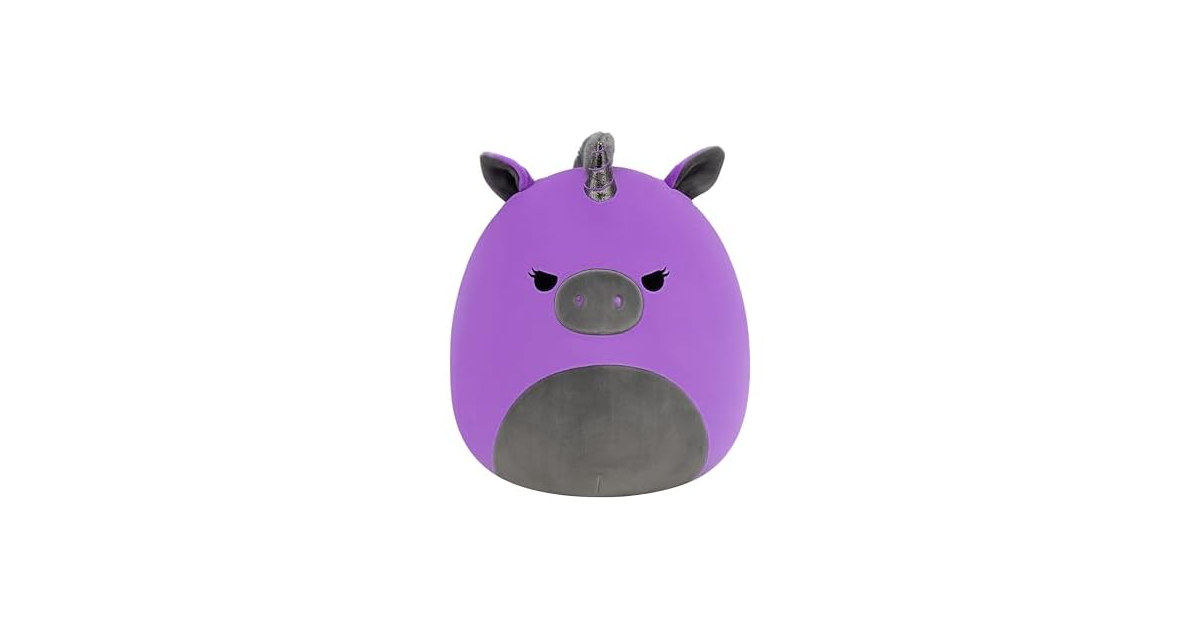Squishmallows Original 14in Velocity The Purple and Black Unicorn