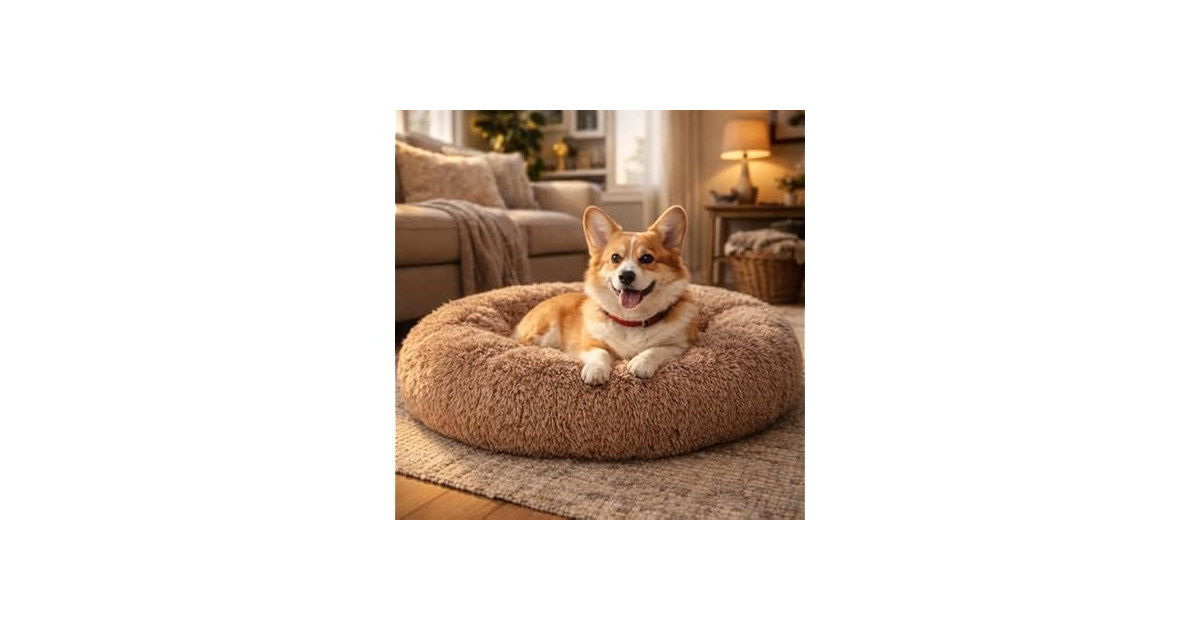FITION Dog & Cat Bed, Brown