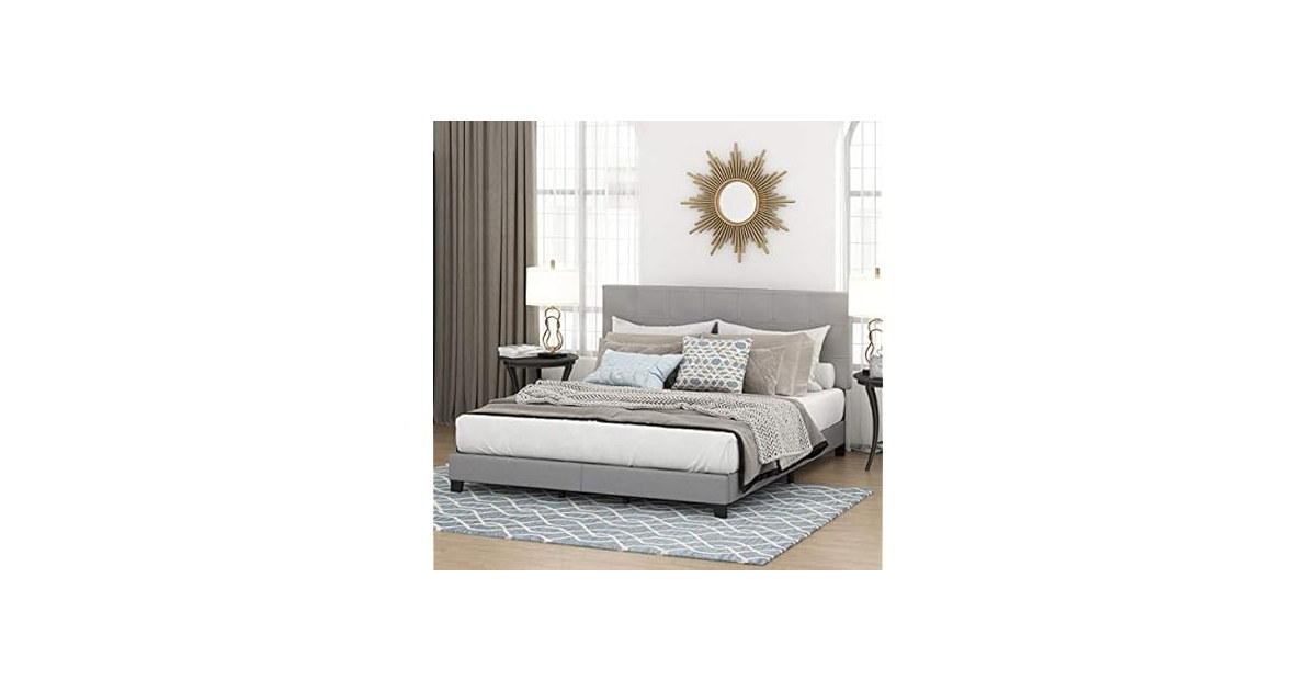 Furinno Laval Upholstered Bed Cal King