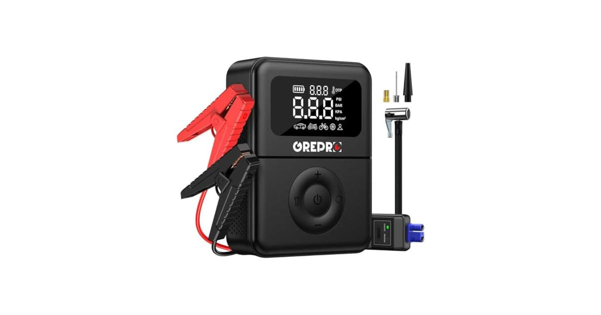 GREPRO Jump Starter with Air Compressor