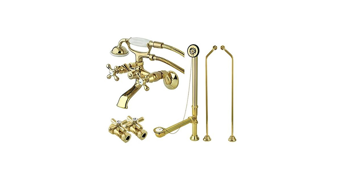Kingston Brass CCK265PBD Vintage Wall Mount Claw Foot Faucet