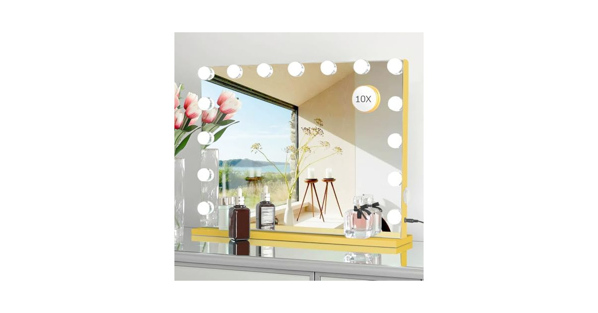 LilyHome Vanity Mirror w/Lights 22.8x18.1