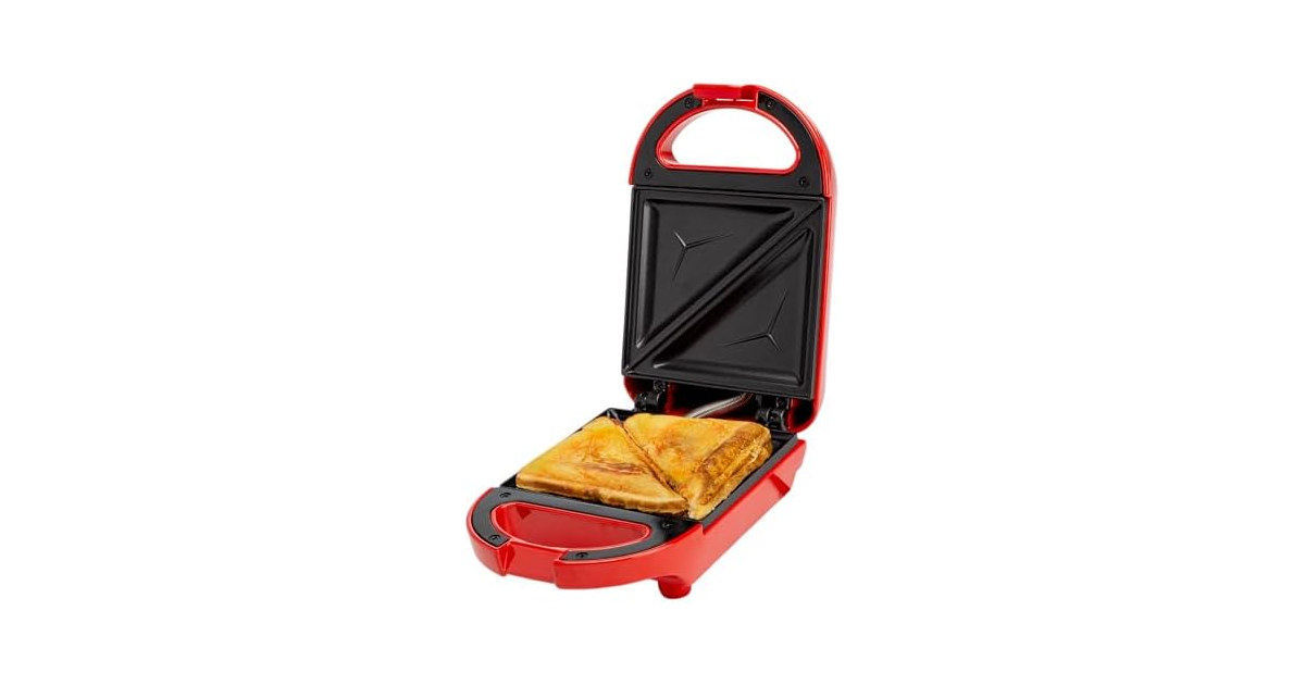 Tasty Mini Sandwich Maker Red