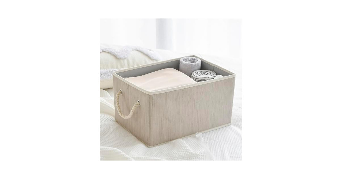 CROS Storage Baskets for Shelves 2 Pack, Clay