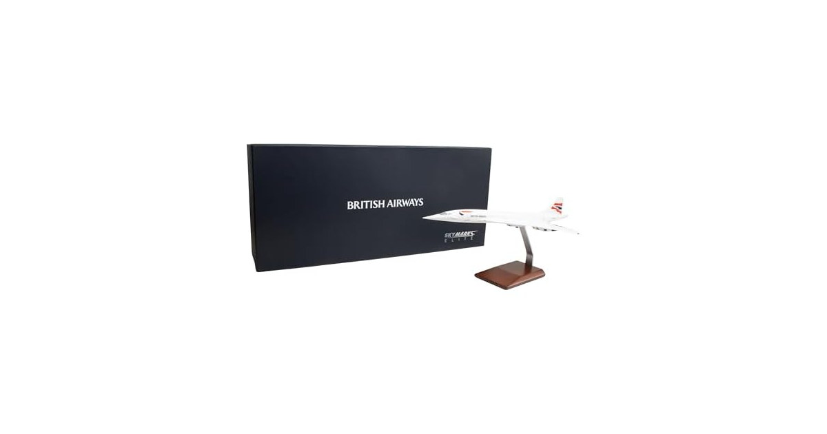 SkyMarks Elite British Airways Concorde 1/100 Scale Model (Open Box)