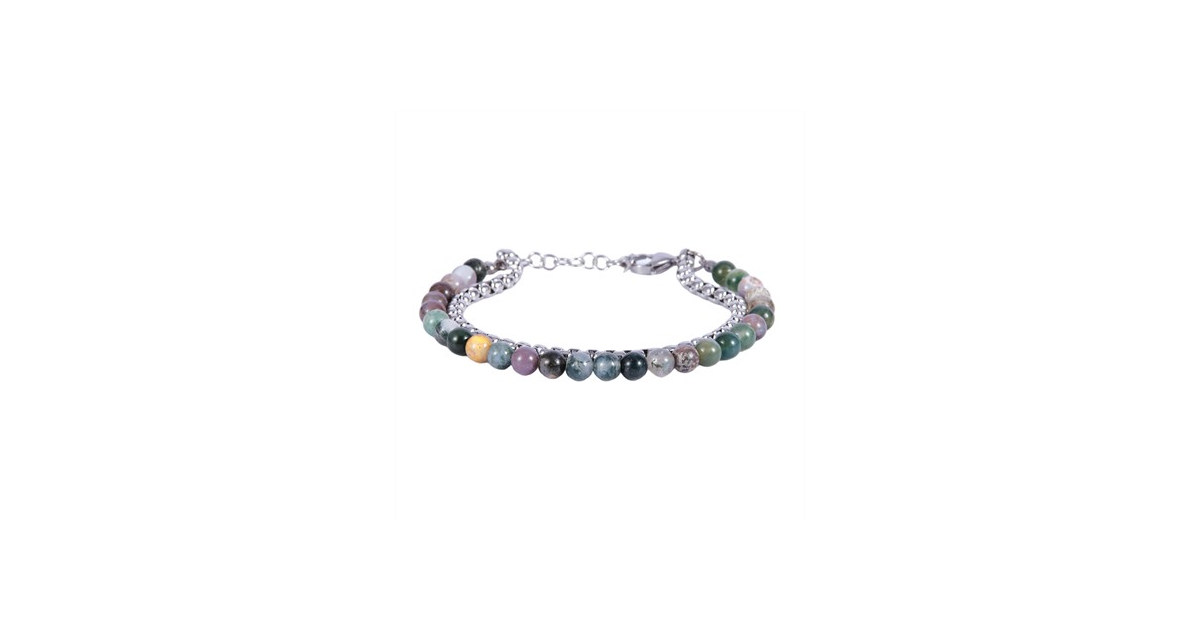 Mens Chain & Beaded Bracelet Set