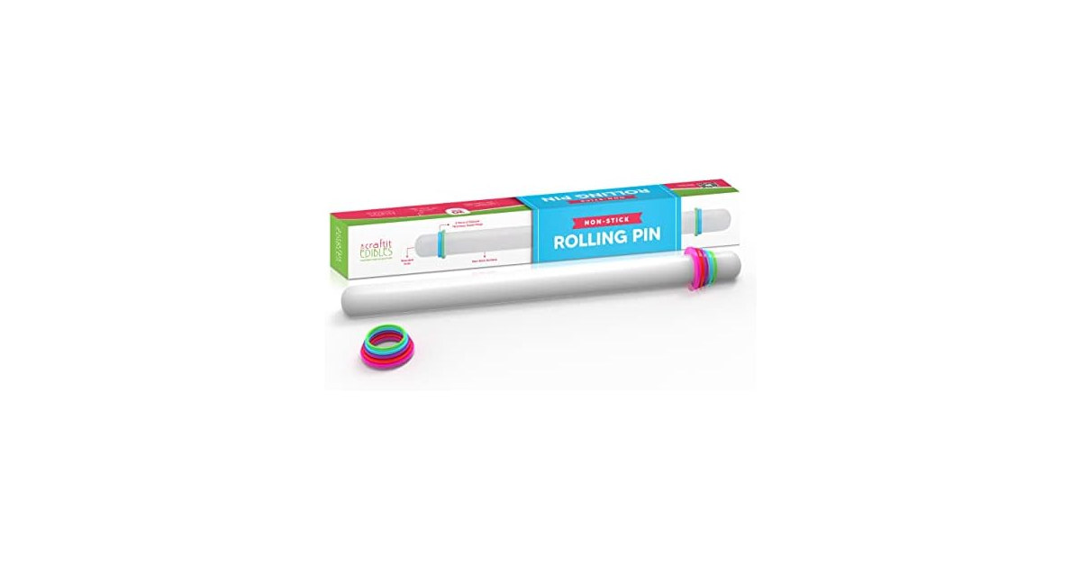 Rolling Pin w/ Thickness Rings 20"