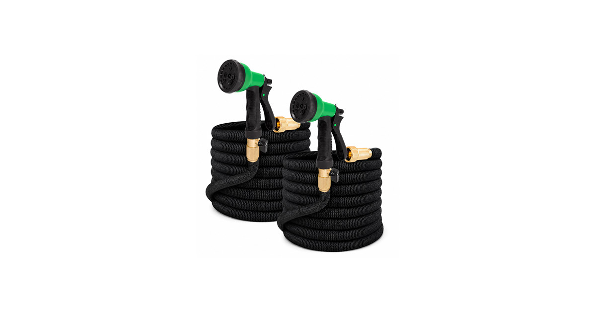 2-Pack 25ft Expandable Hose w/ Nozzle