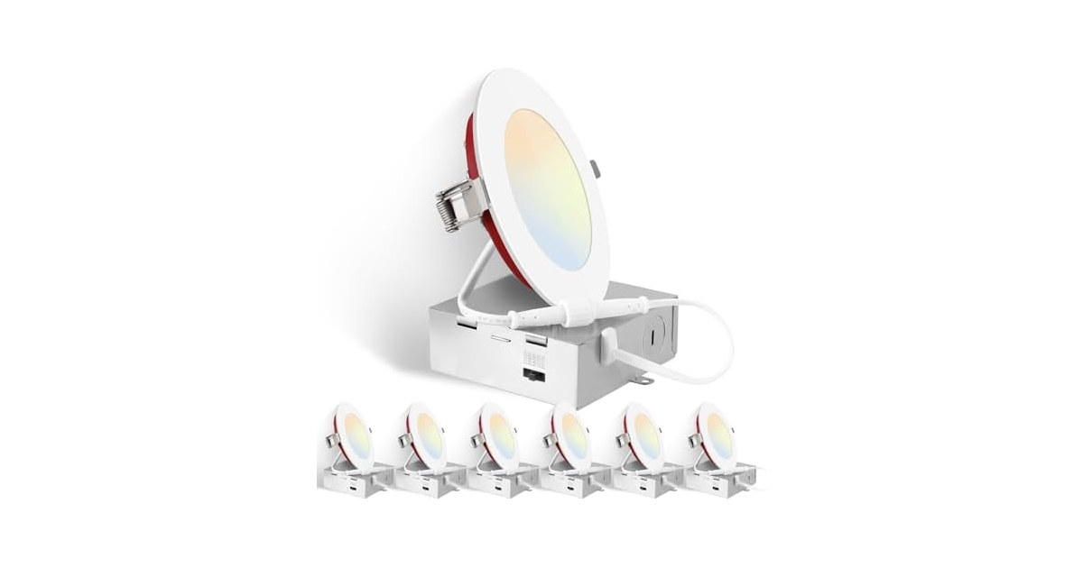 6 Pack Adjustable Recessed Lights