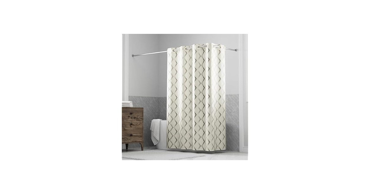 Hookless It's A Snap! Faux Silk Shower Curtain