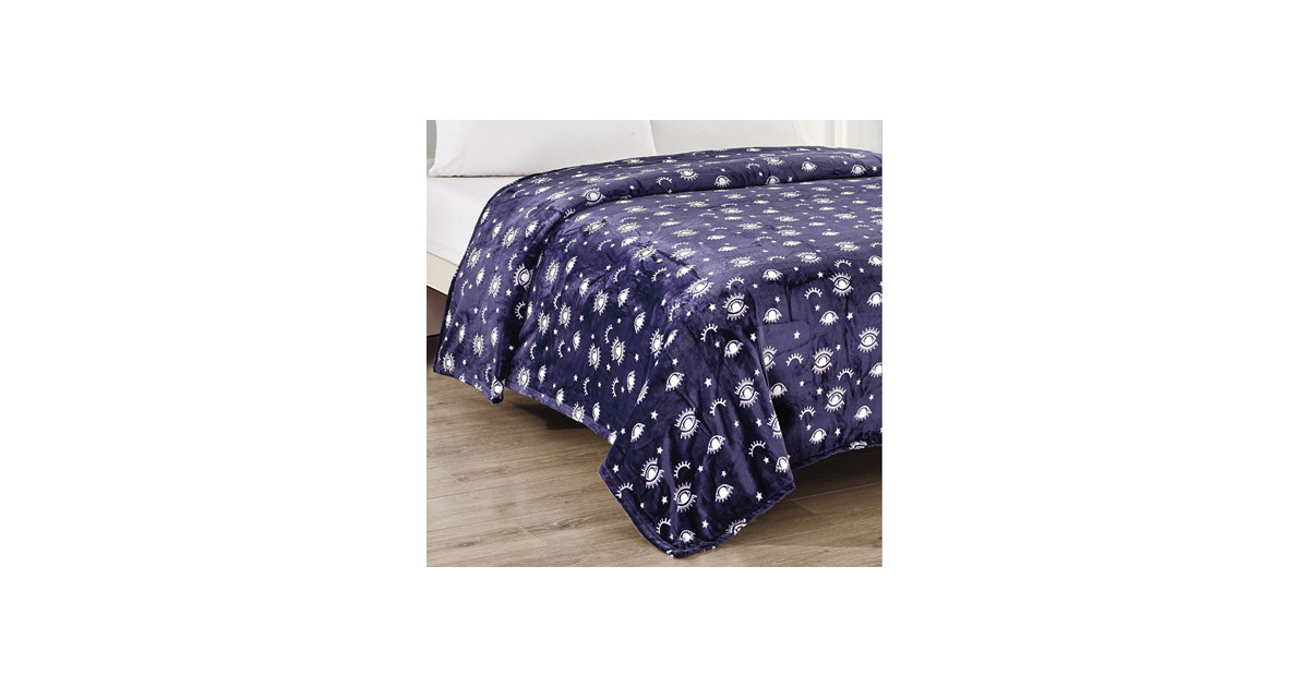 Luxury Home Evil Eye Embossed Microplush Blanket