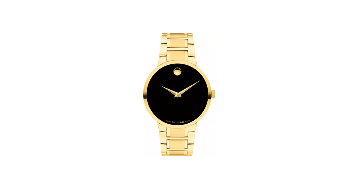 Movado Men's Portfolio Quartz Yellow Pvd Watch