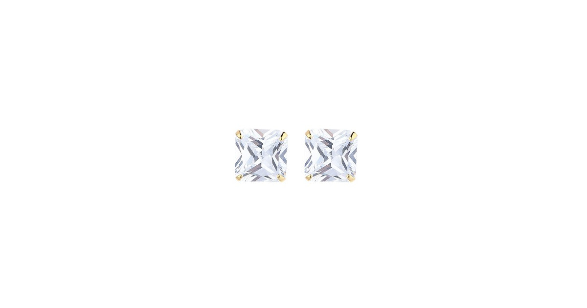 3.00 CTTW Square Stud Earring
