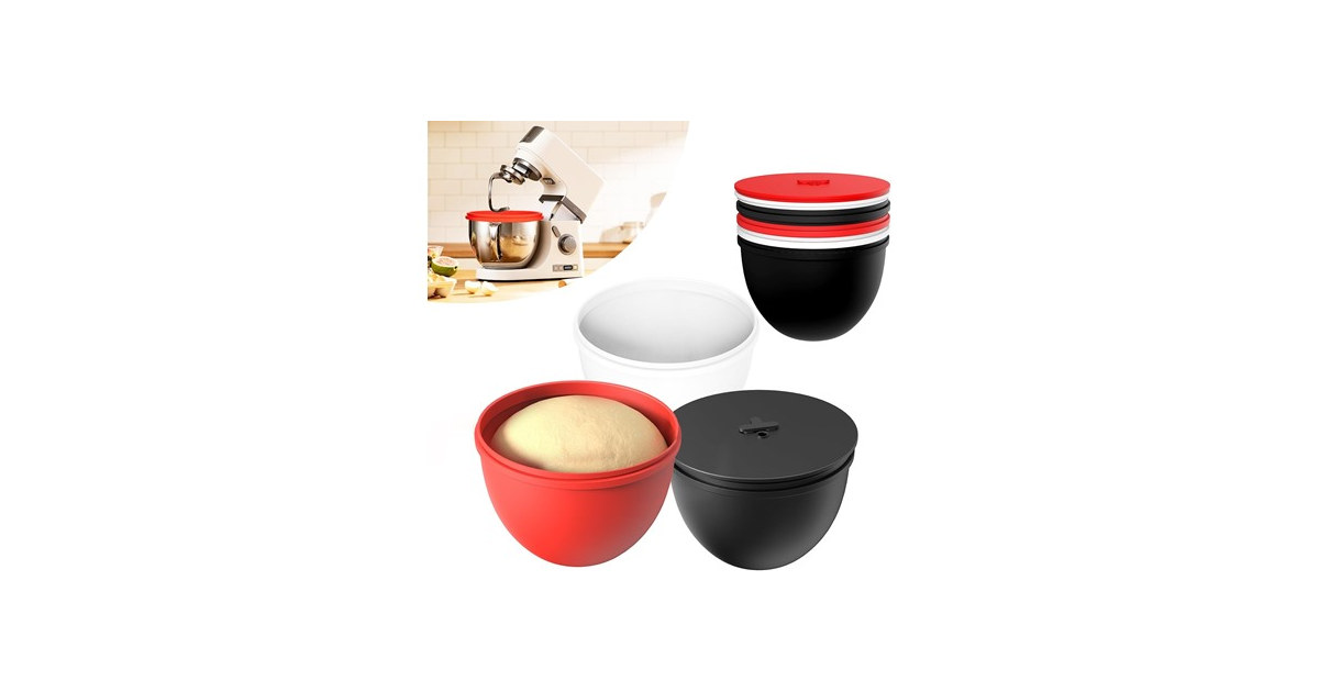 COOBL 5 QT Silicone Mixer Bowl Liners 3-Set with Lids
